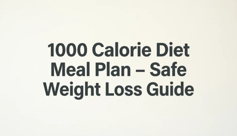 1000 calorie diet meal plan