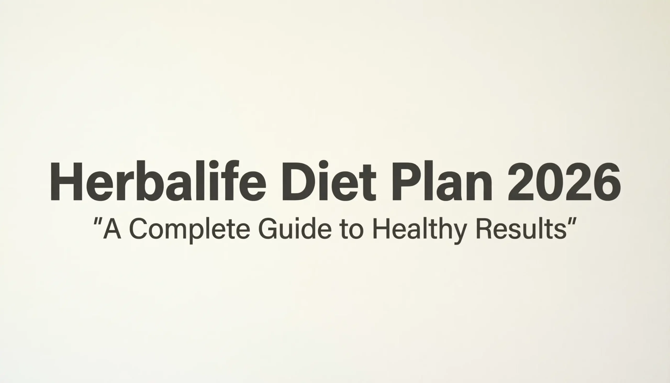 herbalife diet plan
